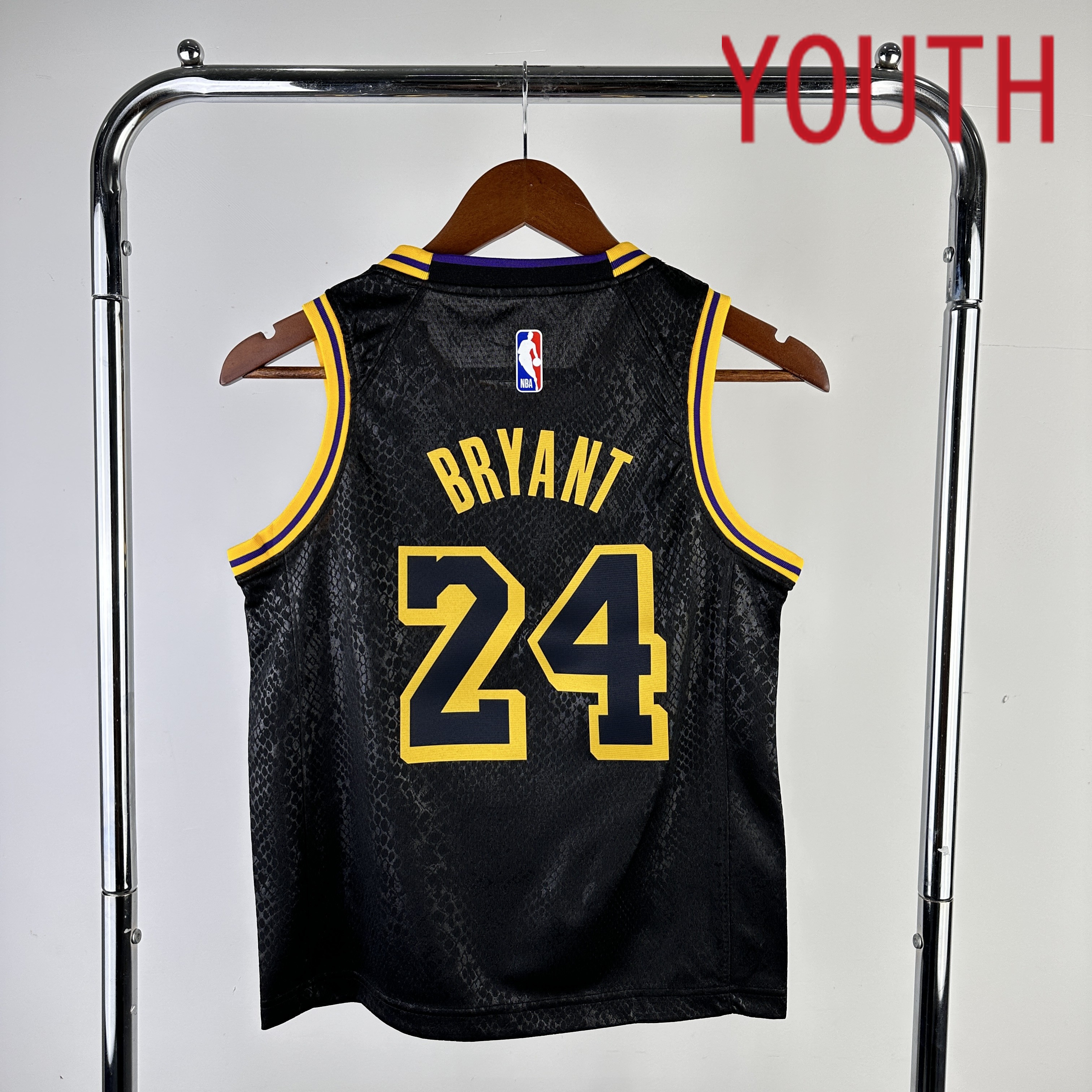 Youth Los Angeles Lakers #24 Bryant Stitched Black Nike NBA 2024 Jersey->youth nba jersey->Youth Jersey